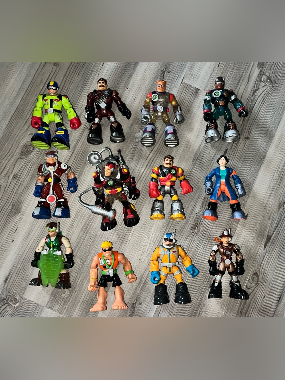 Vintage Rescue Heroes Action Figures Lot of 12 Fisher Price Mattel 1998–2002